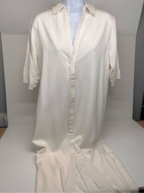 Recollections Cream Lightweight Button-Front Top